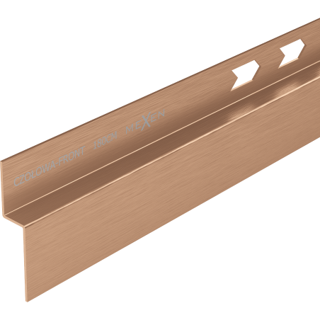 Mexen Line-B listwa brodzikowa czołowa 180 cm, miedź szczotkowana - 186503180U