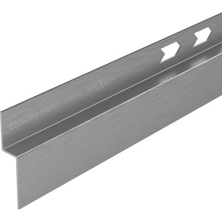 Mexen Line-B listwa brodzikowa czołowa 180 cm, gun gray szczotkowany - 186603180U
