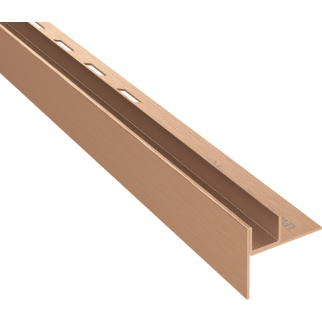 Mexen Line-B listwa spadkowa do szkła 120 cm lewa, miedź szczotkowana - 186504120L
