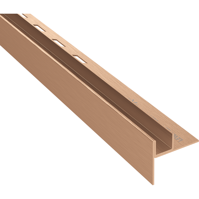 Mexen Line-B listwa spadkowa do szkła 180 cm lewa, miedź szczotkowana - 186504180L