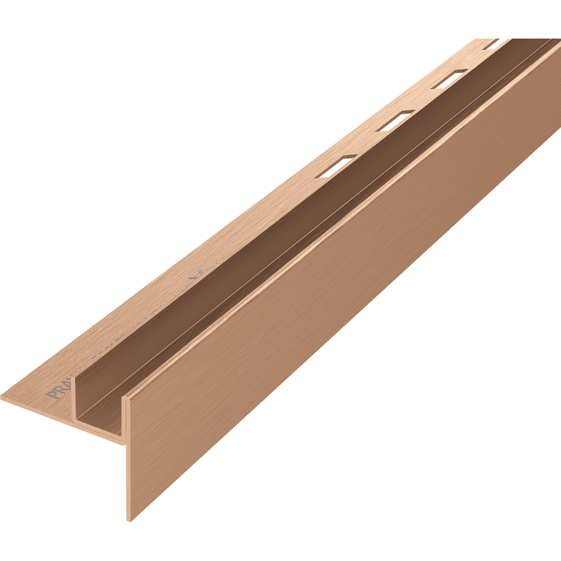 Mexen Line-B listwa spadkowa do szkła 120 cm prawa, miedź szczotkowana - 186504120R