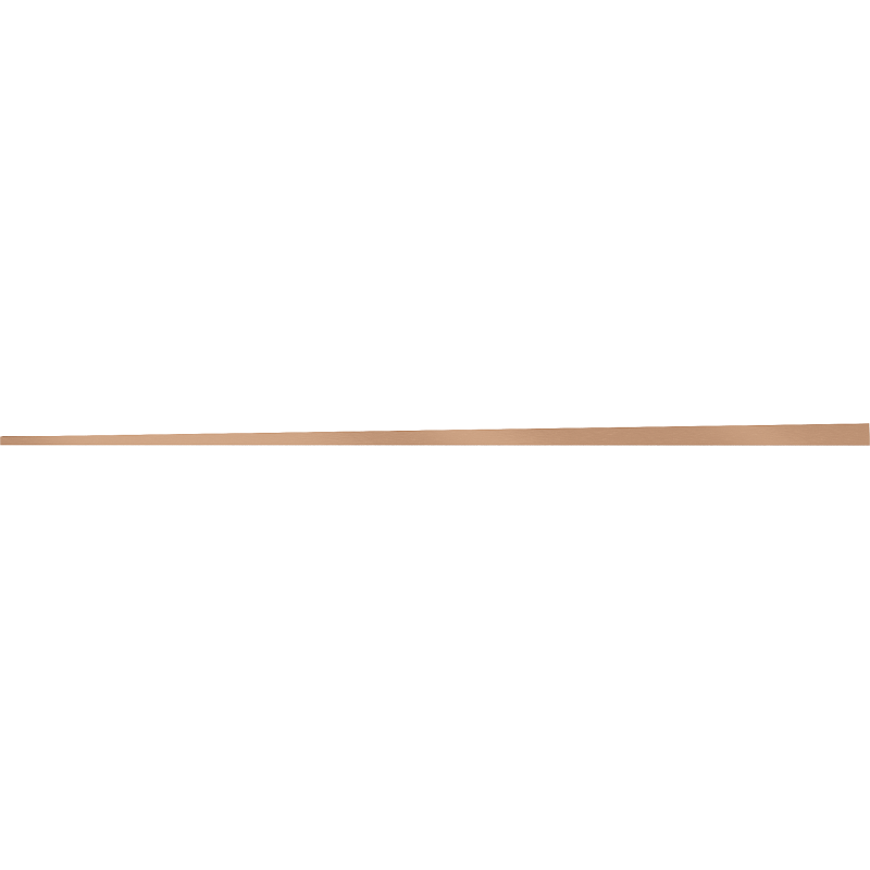 Mexen Line-B listwa spadkowa do szkła 120 cm lewa, miedź szczotkowana - 186504120L