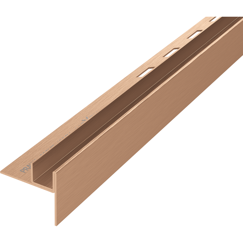 Mexen Line-B listwa spadkowa do szkła 180 cm prawa, miedź szczotkowana - 186504180R