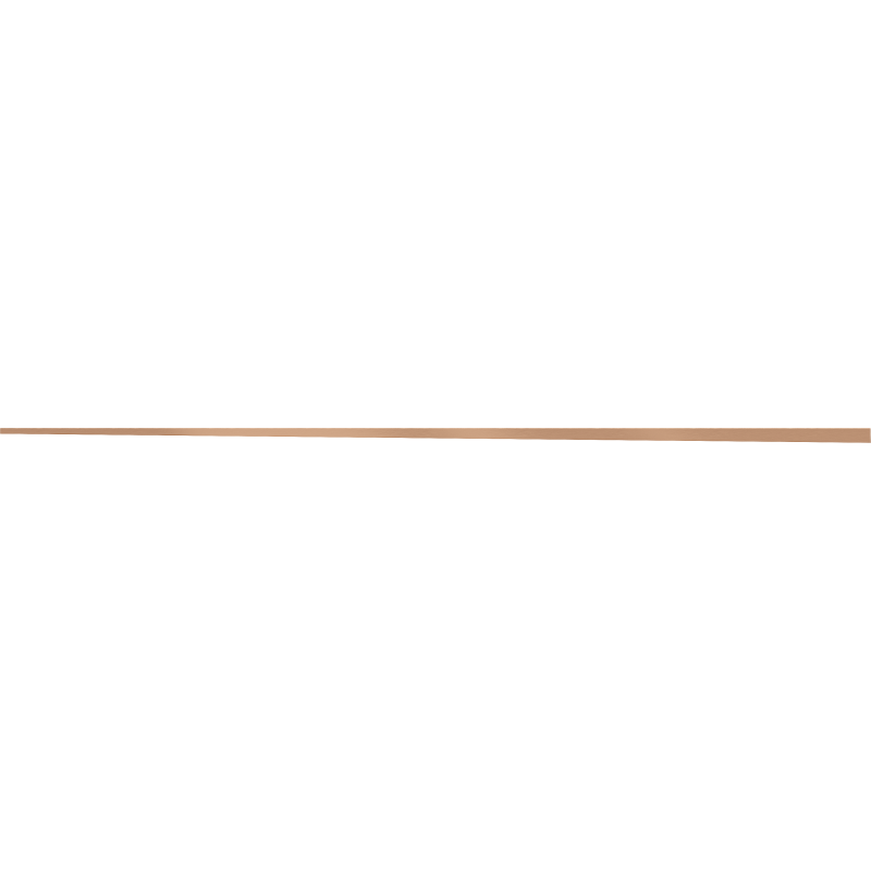 Mexen Line-B listwa spadkowa do szkła 180 cm prawa, miedź szczotkowana - 186504180R