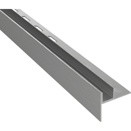 Mexen Line-B listwa spadkowa do szkła 120 cm lewa, gun gray szczotkowany - 186604120L