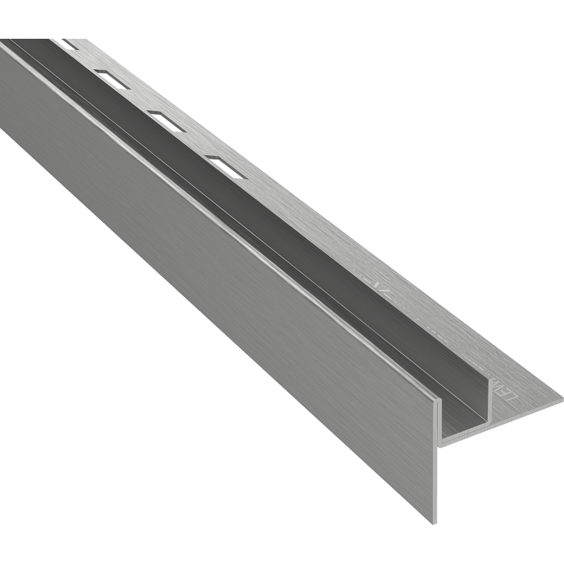 Mexen Line-B listwa spadkowa do szkła 180 cm lewa, gun gray szczotkowany - 186604180L
