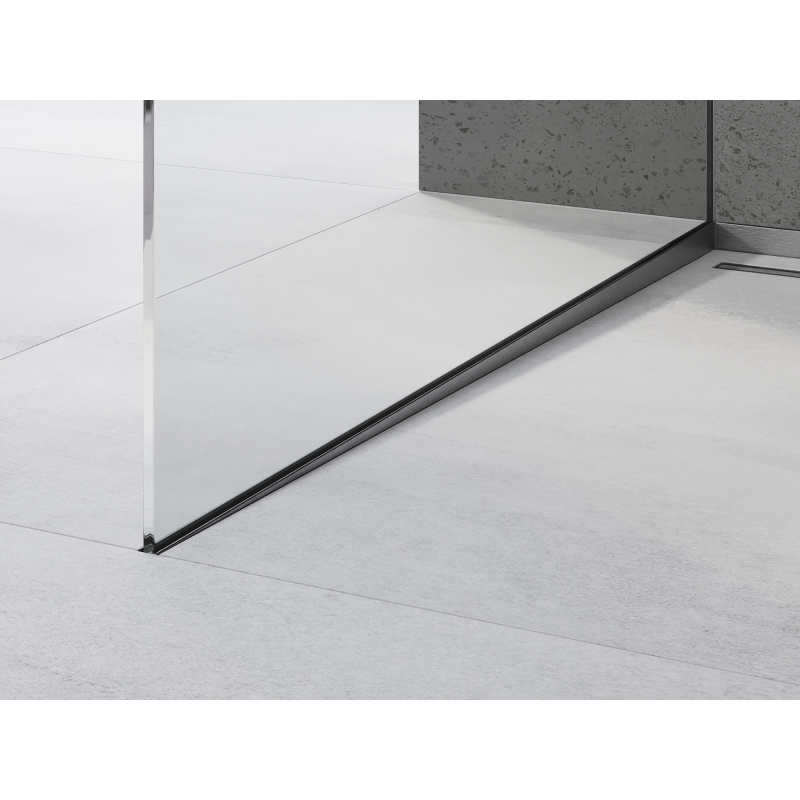 Mexen Line-B listwa spadkowa do szkła 180 cm lewa, gun gray szczotkowany - 186604180L
