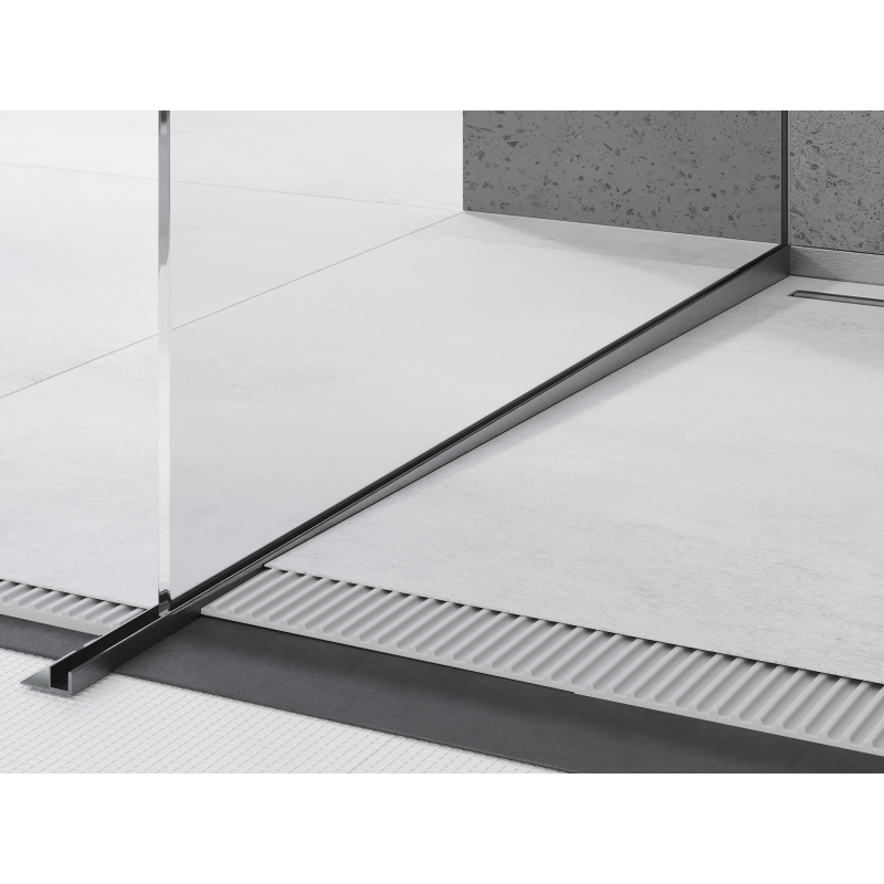 Mexen Line-B listwa spadkowa do szkła 180 cm lewa, gun gray szczotkowany - 186604180L