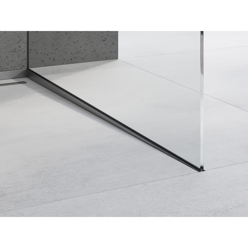 Mexen Line-B listwa spadkowa do szkła 180 cm prawa, gun gray szczotkowany - 186604180R