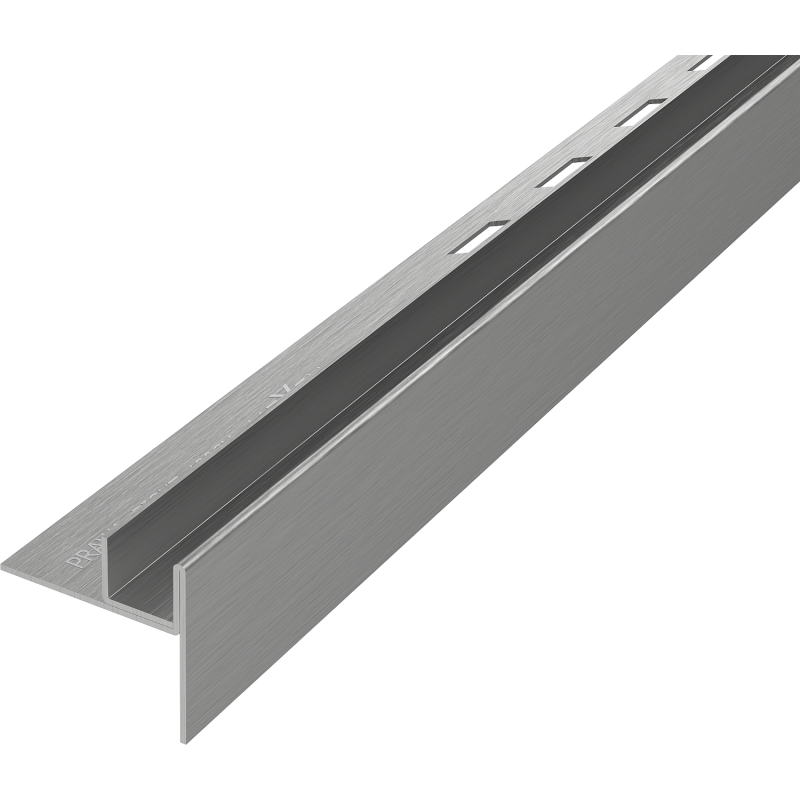 Mexen Line-B listwa spadkowa do szkła 180 cm prawa, gun gray szczotkowany - 186604180R