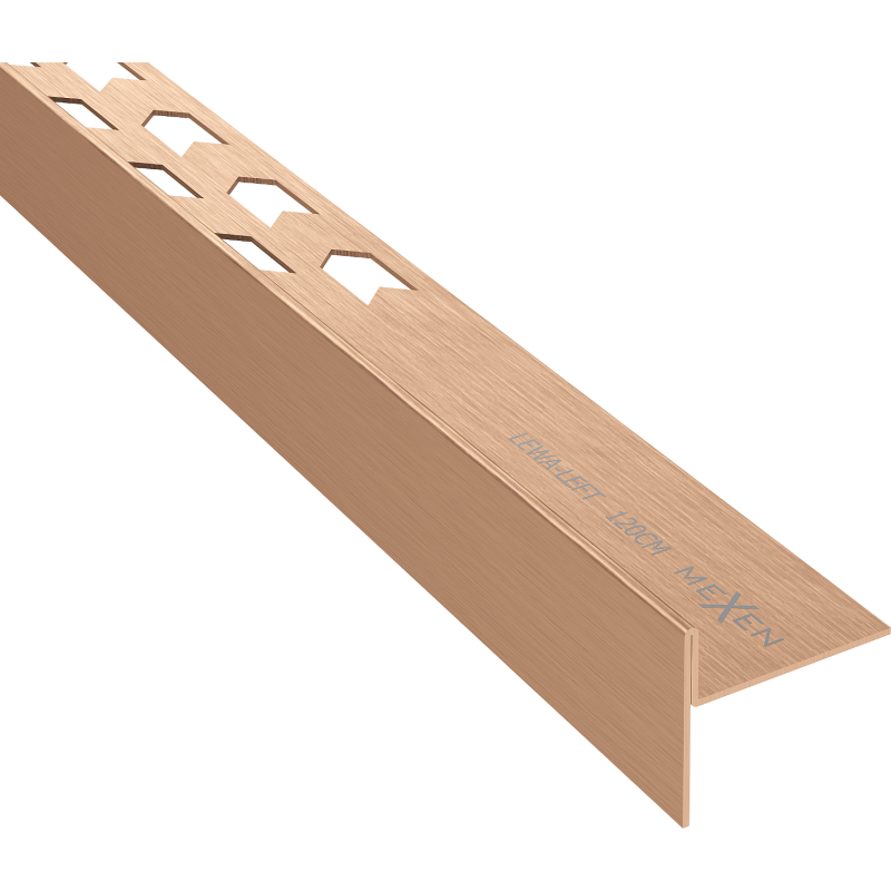 Mexen Line-B listwa spadkowa podłogowa 120 cm lewa, miedź szczotkowana - 186501120L