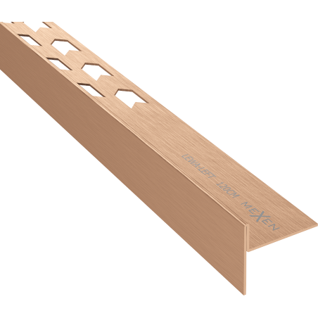 Mexen Line-B listwa spadkowa podłogowa 120 cm lewa, miedź szczotkowana - 186501120L