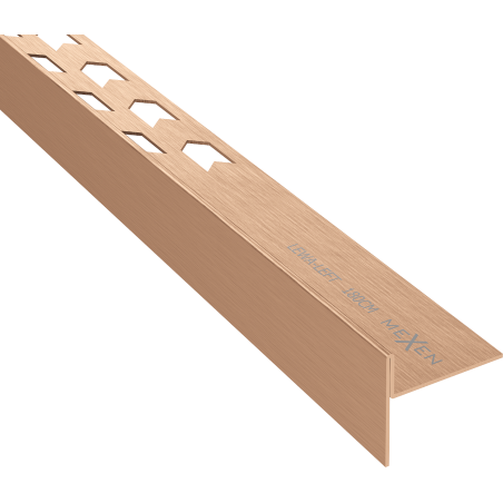 Mexen Line-B listwa spadkowa podłogowa 180 cm lewa, miedź szczotkowana - 186501180L