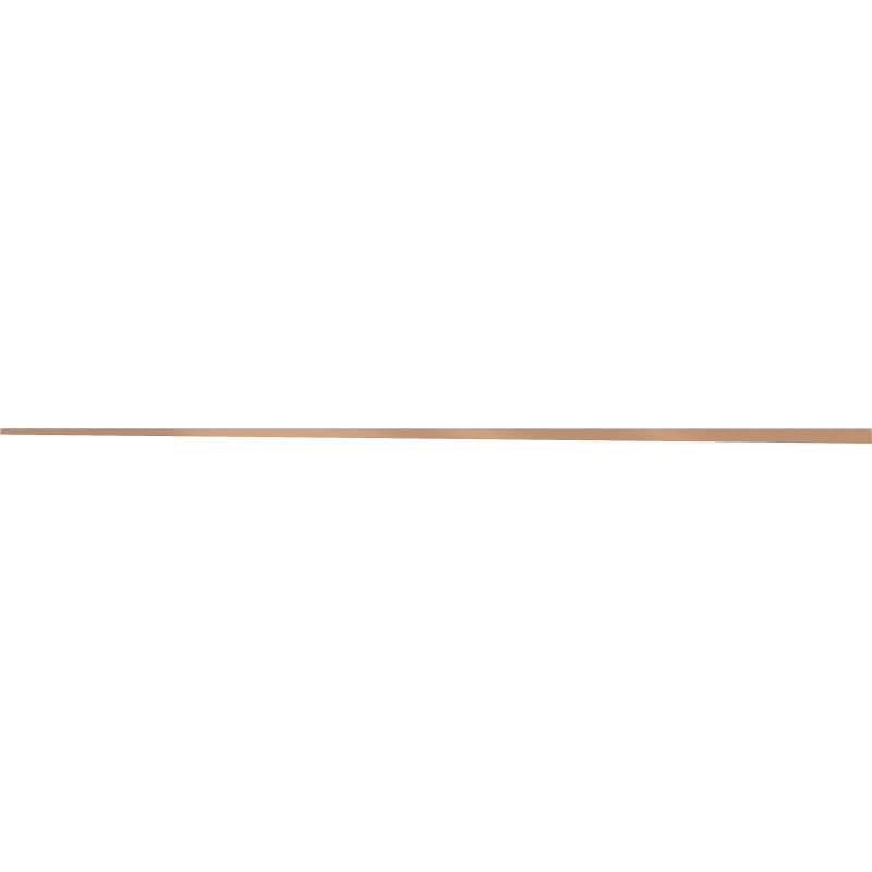 Mexen Line-B listwa spadkowa podłogowa 180 cm lewa, miedź szczotkowana - 186501180L