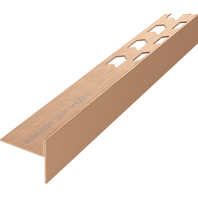 Mexen Line-B listwa spadkowa podłogowa 120 cm prawa, miedź szczotkowana - 186501120R