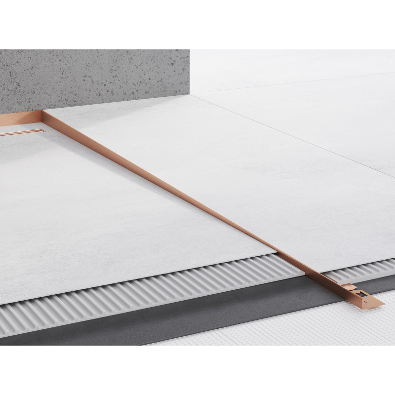 Mexen Line-B listwa spadkowa podłogowa 120 cm prawa, miedź szczotkowana - 186501120R