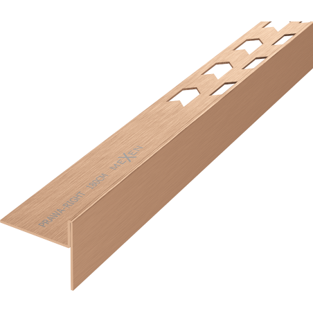 Mexen Line-B listwa spadkowa podłogowa 180 cm prawa, miedź szczotkowana - 186501180R