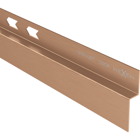 Mexen Line-B listwa spadkowa przyścienna 120 cm lewa, miedź szczotkowana - 186502120L