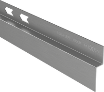 Mexen Line-B listwa spadkowa przyścienna 180 cm lewa, gun gray szczotkowany - 186602180L