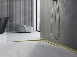 Mexen Line-B listwa spadkowa do szkła 120 cm lewa, złota - 185004120L