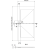 Mexen Egon brodzik prostokątny SMC 200 x 90 cm, szary - 4R619020