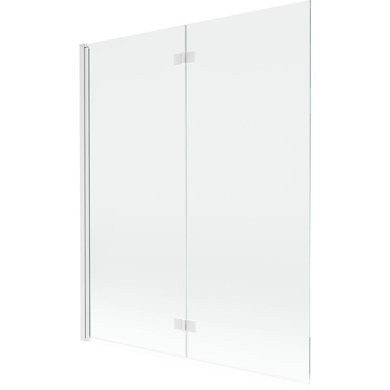Mexen Mist parawan nawannowy 2-skrzydłowy lewy 140 x 150 cm, transparent, biały - 8A9-140-002-20-00-L