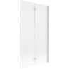 Mexen Mist parawan nawannowy 2-skrzydłowy prawy 100 x 150 cm, transparent, biały - 8A9-100-002-20-00-P
