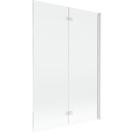 Mexen Mist parawan nawannowy 2-skrzydłowy prawy 120 x 150 cm, transparent, biały - 8A9-120-002-20-00-P
