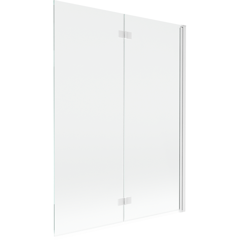 Mexen Mist parawan nawannowy 2-skrzydłowy prawy 130 x 150 cm, transparent, biały - 8A9-130-002-20-00-P