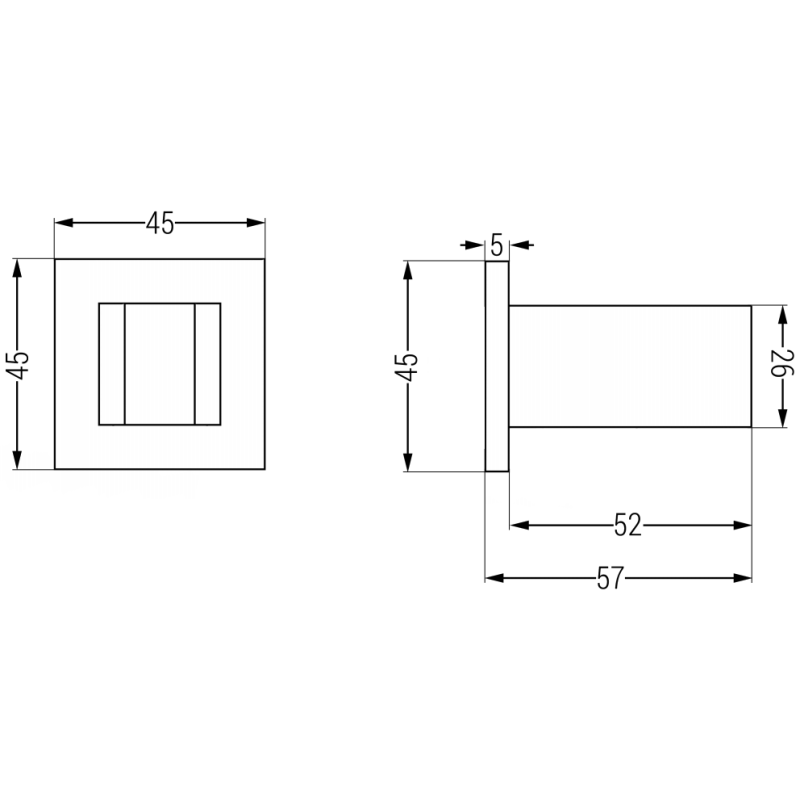 Mexen Cube uchwyt prysznicowy, czarny - 79350-70