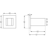 Mexen Cube uchwyt prysznicowy, czarny - 79350-70