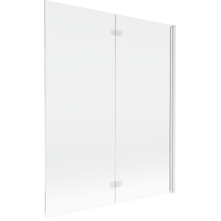 Mexen Mist parawan nawannowy 2-skrzydłowy prawy 140 x 150 cm, transparent, biały - 8A9-140-002-20-00-P