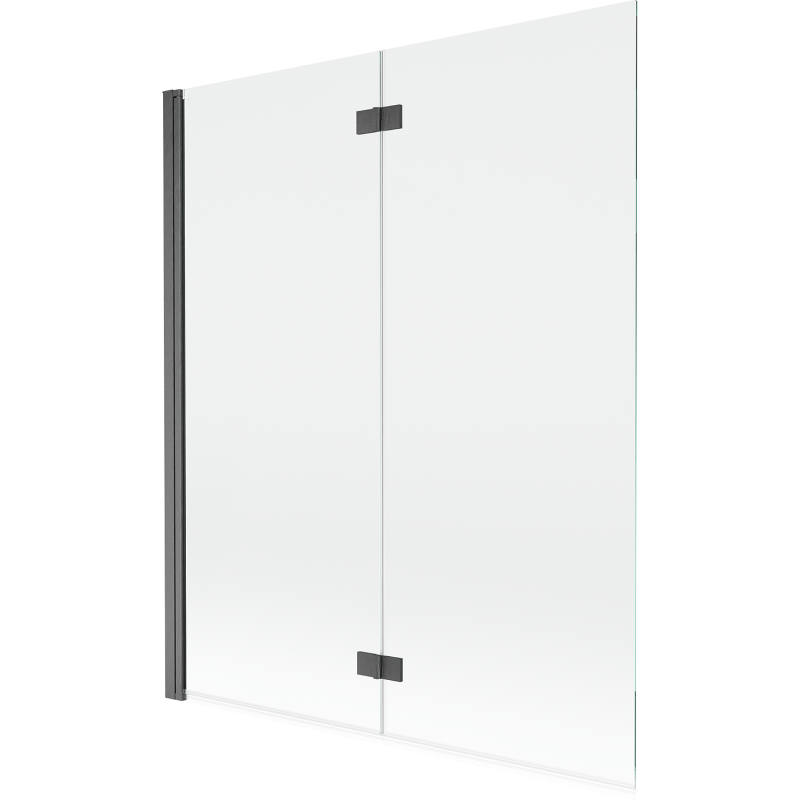 Mexen Mist parawan nawannowy 2-skrzydłowy lewy 140 x 150 cm, transparent, gun gray szczotkowany - 8A9-140-002-66-00-L