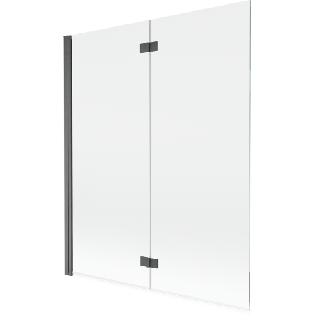 Mexen Mist parawan nawannowy 2-skrzydłowy lewy 140 x 150 cm, transparent, gun gray szczotkowany - 8A9-140-002-66-00-L