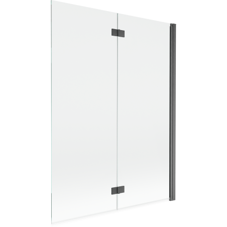 Mexen Mist parawan nawannowy 2-skrzydłowy prawy 130 x 150 cm, transparent, gun gray szczotkowany - 8A9-130-002-66-00-P