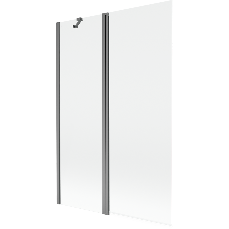 Mexen Mist parawan nawannowy 2-skrzydłowy 120 x 150 cm, transparent, gun metal - 8A9-120-011-95-00