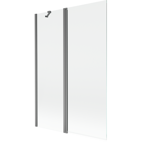 Mexen Mist parawan nawannowy 2-skrzydłowy 120 x 150 cm, transparent, gun metal - 8A9-120-011-95-00