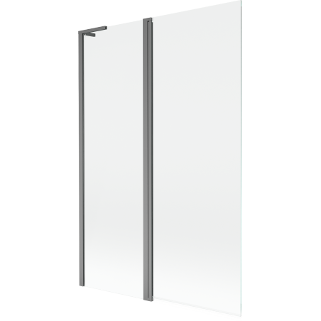 Mexen Mist L parawan nawannowy 2-skrzydłowy 120 x 150 cm, transparent, gun metal - 8A9L-120-011-95-00