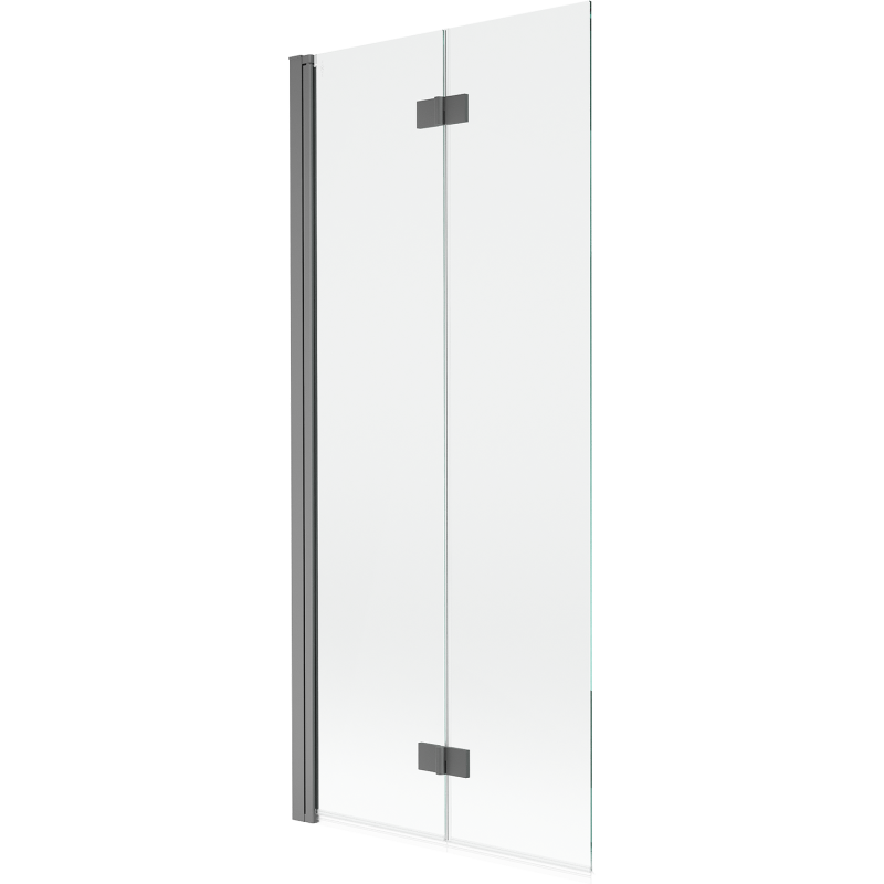 Mexen Mist parawan nawannowy 2-skrzydłowy lewy 80 x 150 cm, transparent, gun metal - 8A9-080-002-95-00-L