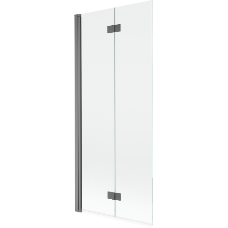 Mexen Mist parawan nawannowy 2-skrzydłowy lewy 80 x 150 cm, transparent, gun metal - 8A9-080-002-95-00-L
