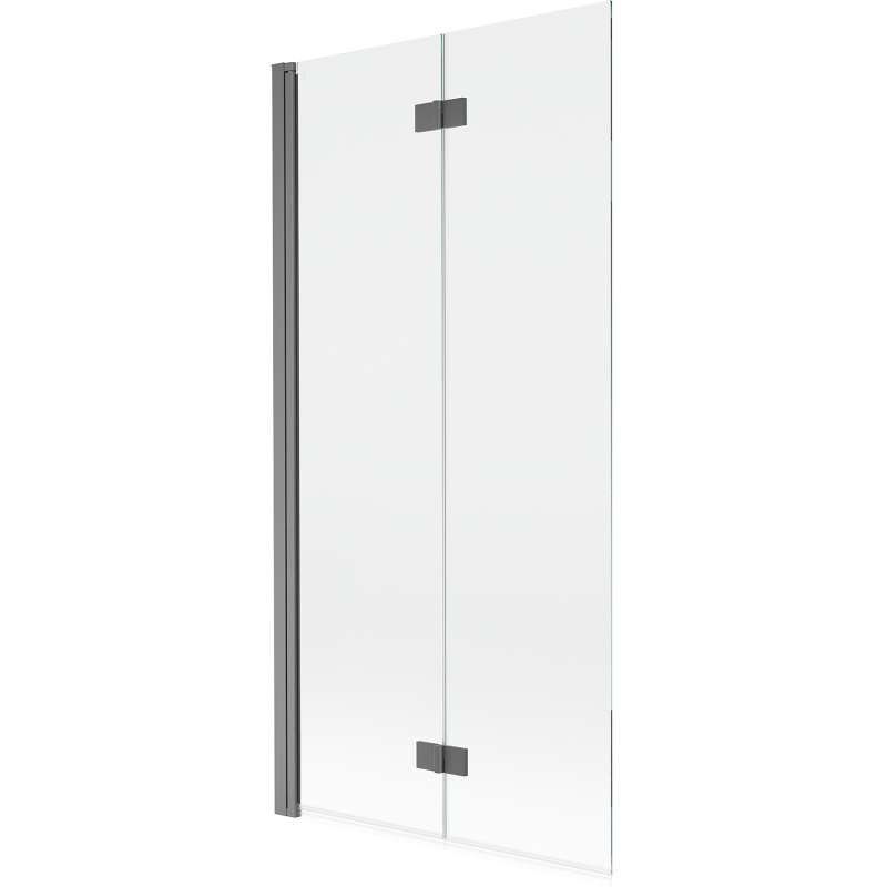Mexen Mist parawan nawannowy 2-skrzydłowy lewy 90 x 150 cm, transparent, gun metal - 8A9-090-002-95-00-L