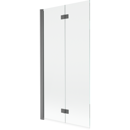 Mexen Mist parawan nawannowy 2-skrzydłowy lewy 90 x 150 cm, transparent, gun metal - 8A9-090-002-95-00-L