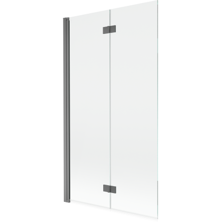 Mexen Mist parawan nawannowy 2-skrzydłowy lewy 100 x 150 cm, transparent, gun metal - 8A9-100-002-95-00-L