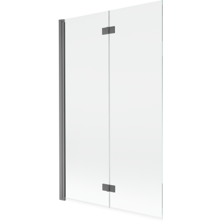 Mexen Mist parawan nawannowy 2-skrzydłowy lewy 110 x 150 cm, transparent, gun metal - 8A9-110-002-95-00-L