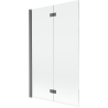 Mexen Mist parawan nawannowy 2-skrzydłowy lewy 110 x 150 cm, transparent, gun metal - 8A9-110-002-95-00-L
