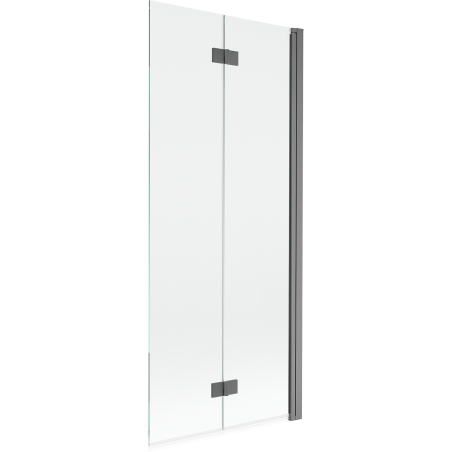 Mexen Mist parawan nawannowy 2-skrzydłowy prawy 80 x 150 cm, transparent, gun metal - 8A9-080-002-95-00-P