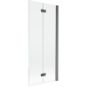 Mexen Mist parawan nawannowy 2-skrzydłowy prawy 80 x 150 cm, transparent, gun metal - 8A9-080-002-95-00-P