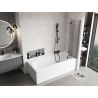 Mexen Mist parawan nawannowy 2-skrzydłowy prawy 80 x 150 cm, transparent, gun metal - 8A9-080-002-95-00-P