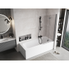 Mexen Mist parawan nawannowy 2-skrzydłowy prawy 80 x 150 cm, transparent, gun metal - 8A9-080-002-95-00-P