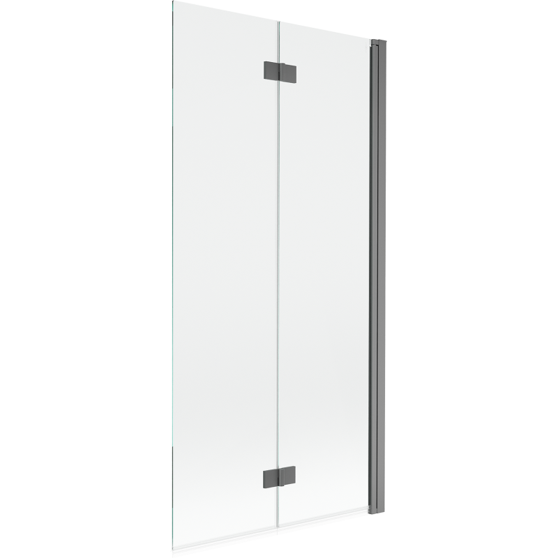Mexen Mist parawan nawannowy 2-skrzydłowy prawy 90 x 150 cm, transparent, gun metal - 8A9-090-002-95-00-P